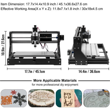 Vevor Kit De Machine De Gravure Laser Cnc Pro Routeur Axes