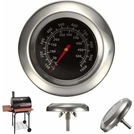 LYCXAMES Edelstahl Grillthermometer BBQ Grill Grillthermometer Mit Sonde