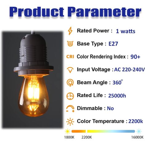 Led E Warmweiss Gl Hbirne St S W Vintage Gl Hbirne Ersetzt W