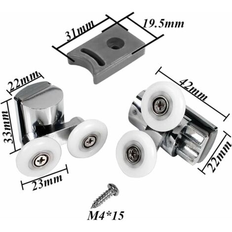MINKUROW Rullo Doccia Su E Giù Rulli Porta Doccia 23mm Rulli Porta