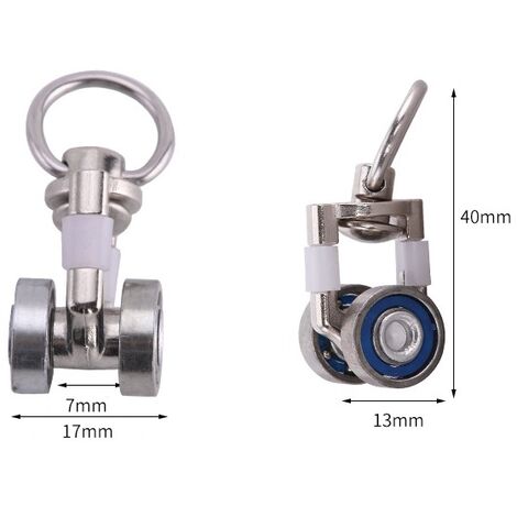 Minkurow Pezzi Pulegge Per Binario Per Tende Rulli Per Binario Per