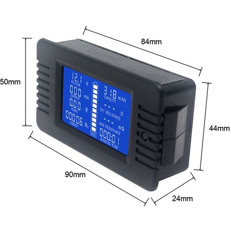 Compteur de batterie DC Voltmètre Ampèremètre Énergie Moniteur d