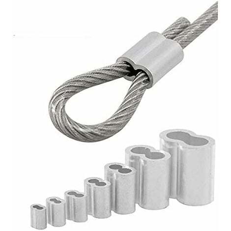 20x Manchons à sertir en aluminium avec double embouts 4 0 mm Ferrules