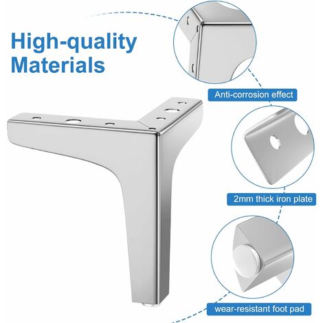 Lot De 4 Pieds De Meuble Max 800 Kg Pieds De Table Triangulaires