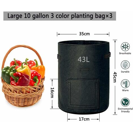 Sac Plantes Pcs Gallons Plantes Sac De Croissance Sacs De