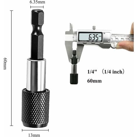 5 Pièces Porte Embout Magnetique 1 4 60mm Porte Embout Visseuse a