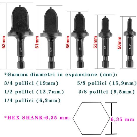 Tube expanseur en cuivre tube en cuivre 5 pièces tige hexagonale de