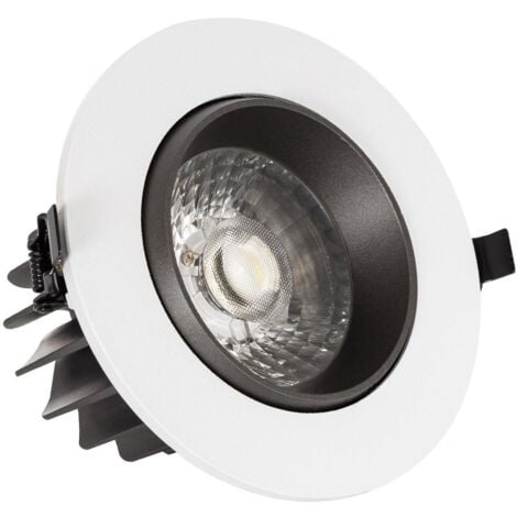 Spot LED Downlight 18W COB Orientable Rond Gris Design Coupe Ø 120mm