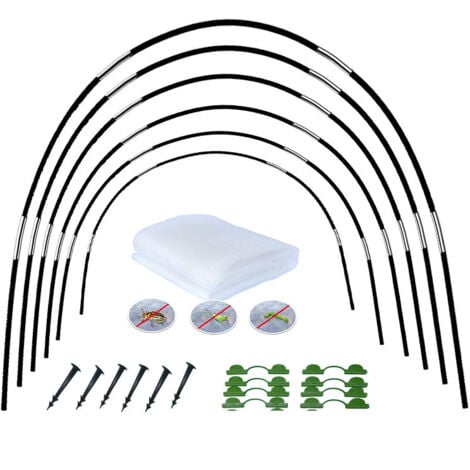 Ineasicer 18pcs Kit De Cerceaux De Jardin En Filet Cerceau De Serre De