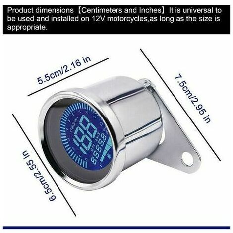 Velocímetro de combustible Universal para motocicleta odómetro