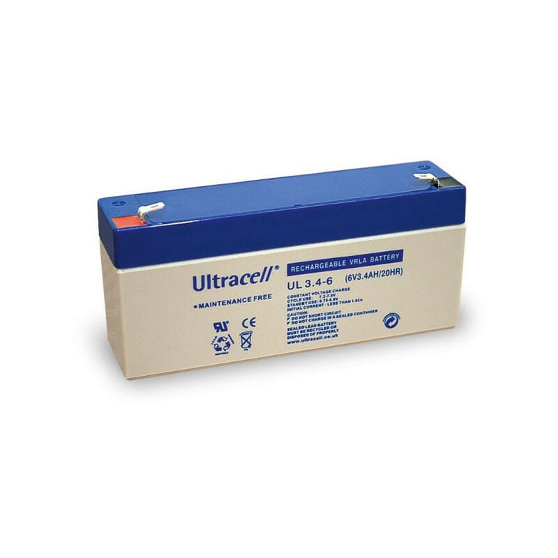 Ultracell Batterie Au Plomb 6 V 3 4 Ah UL3 4 6 Faston 4 8 Mm