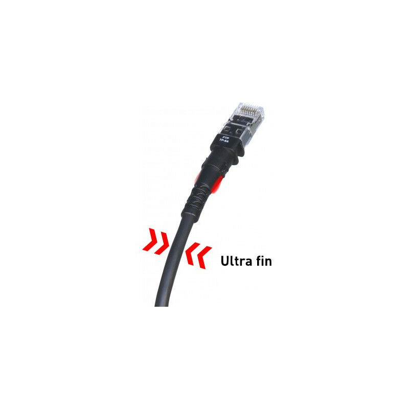 PatchSee Patchkabel ThinPatch FTP Cat 6a Schwarz 4m Cable Network