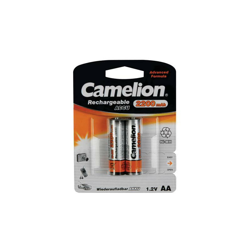 Camelion Batterie Rechargeable NiMH LR6 1 2V 2200mAh NH AA2200BP2 2