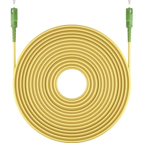 goobay Câble à Fibre Optique FTTH Singlemode OS2 Yellow Jaune