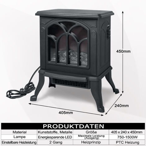 Froadp 750W 1500W Elektrische Kamine Mit Heizung Kaminfeuer