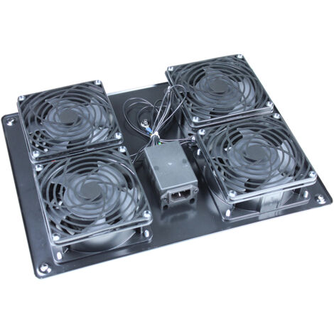 Bloc 4 Ventilateurs De Toit Pour Rack Et Baie De Brassage 19