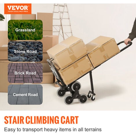 VEVOR Stair Climbing Cart Heavy Duty Hand Truck Dolly 375 Lbs Load