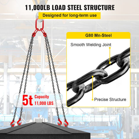 Vevor Ft Lifting Chain Sling Inch Hanging Lift Chain Lbs