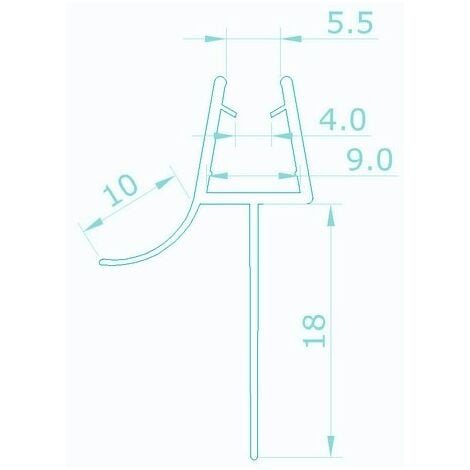 Sky Bathroom Bath Shower Screen Door Seal Strip For Mm Glass Thickness