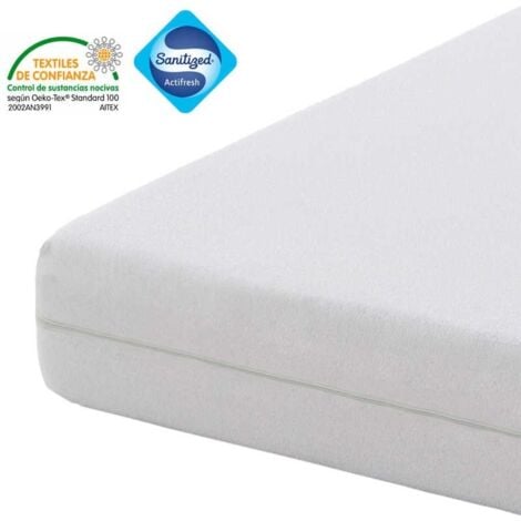 Couvre Matelas Anti Acariens Aitana Ponge Coton Blanc X