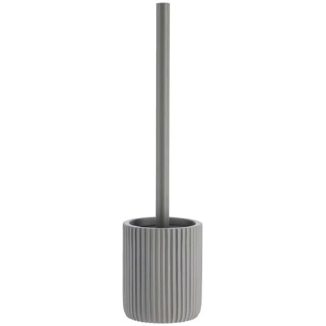 Brosse Wc Polyresine Striee Gris Tendance