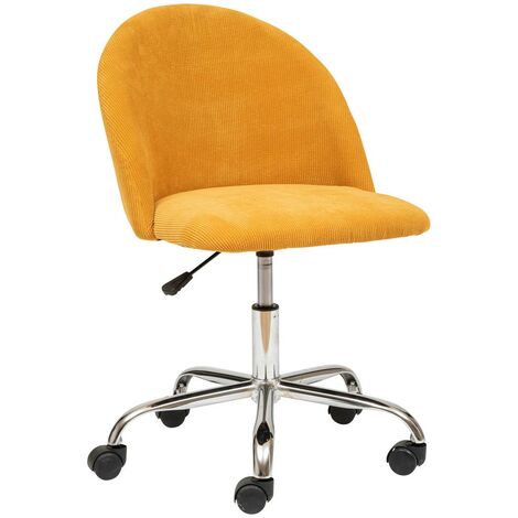 Chaise De Bureau Geos Velours Jaune Moutarde Atmosphera Cr Ateur D