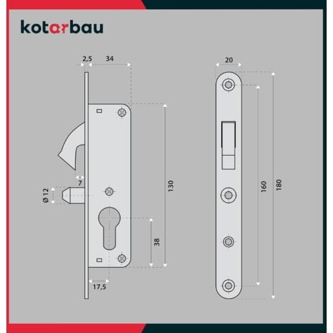 Kotarbau Serrure Crochet H Serrure De Porte Coulissante Crochet