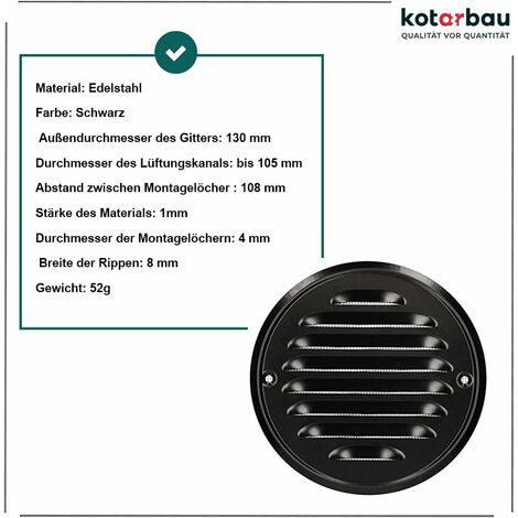 Kotarbau Grille Da Ration Ronde En T Le De Zinc Fixation Par Vissage