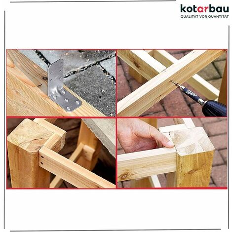 KOTARBAU Lot de 50 équerres de 25 x 25 mm En acier galvanisé