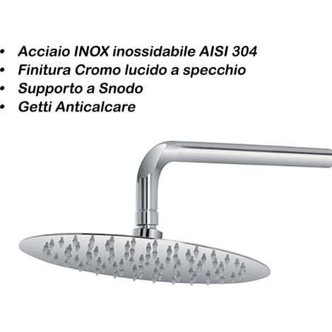 Soffione Tondo Ultraslim Diam Cm Acciaio Inox Specchiato