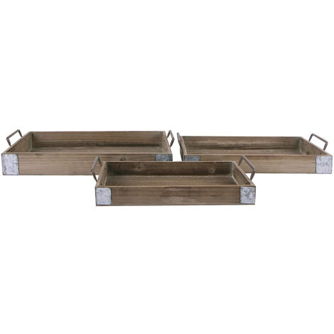 Set De Plateaux En Bois Avec Poign Es Kuat H S Rie Dish