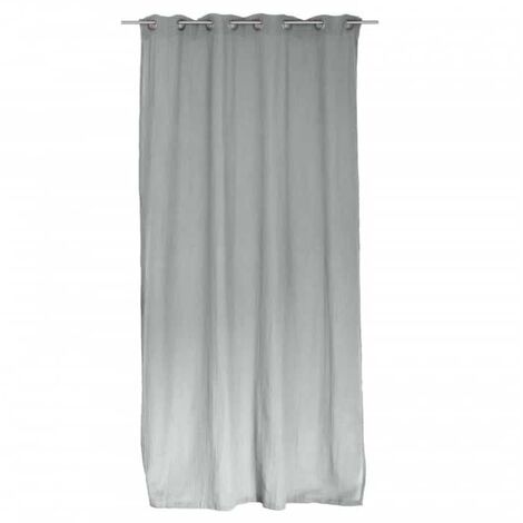 Rideau Double Gaz De Coton Cottage 140x240cm Gris