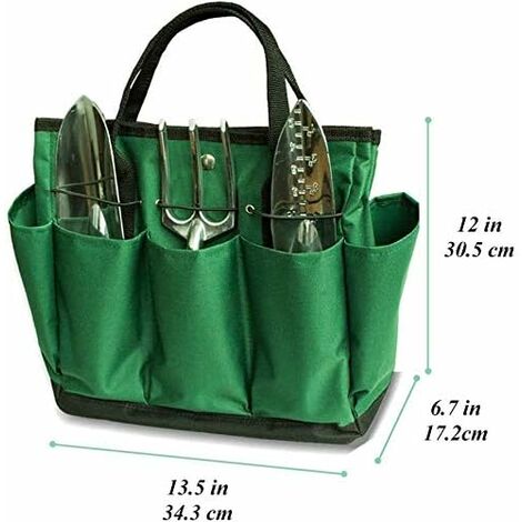 Ensemble d outils de Jardin Vert noirâtre Sac fourre Tout de Jardin