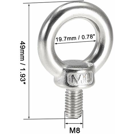 Lot De Boulons Il M X En Acier Inoxydable Anneau De