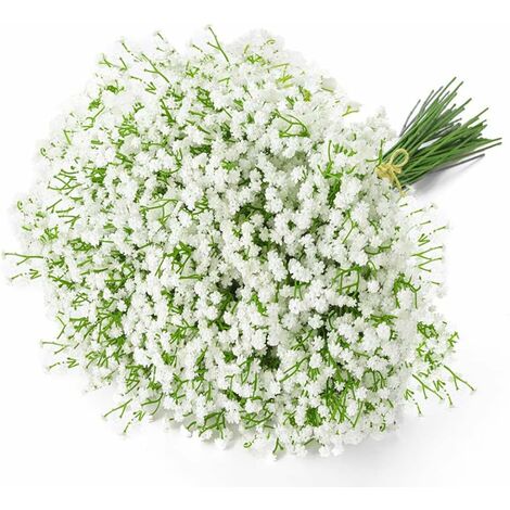 Blanc Pcs Bouquet De Fleurs Artificis De Souffle De B B Toucher