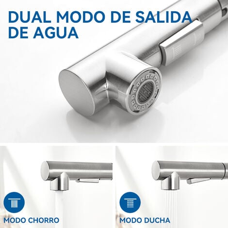 Auralum Grifo Cocina Extra Ble De Acero Inoxidable Cepillado Grifo De