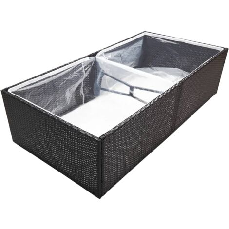 Prolenta Premium Pflanzk Bel Schwarz X X Cm Poly Rattan