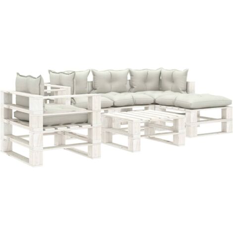 Prolenta Premium Tlg Garten Lounge Set Paletten Mit Kissen In