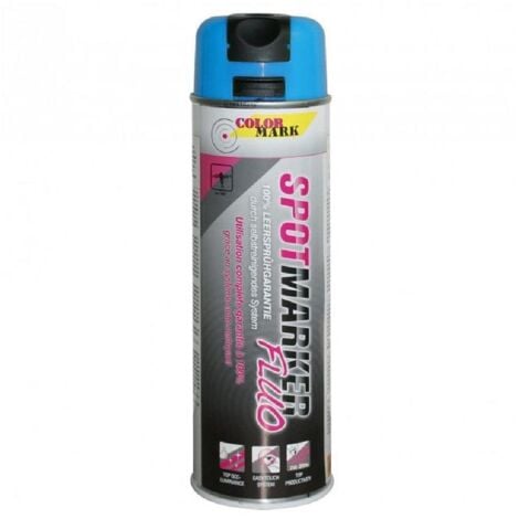 Traceur De Chantier Tp Bleu Fluo Spray 500ml Colormark