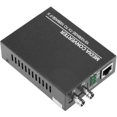 CableMarkt Conversor de Fast Ethernet RJ45 a fibra óptica multimodo