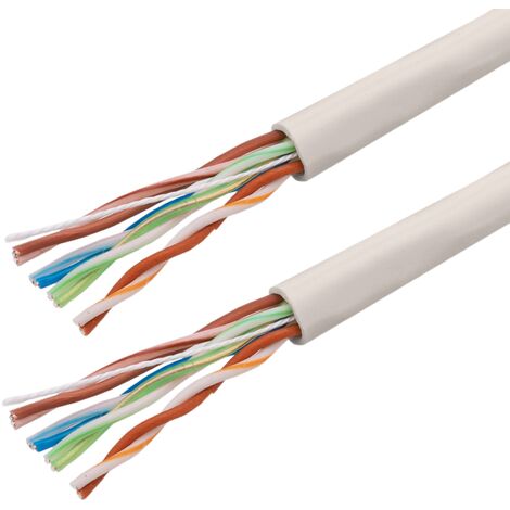 CableMarkt Bobina con cable UTP de categoría 5e 24AWG flexible de