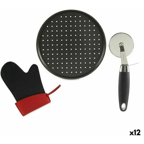 Molde Para Pizza Negro Acero Inoxidable Pl Stico X X Cm Pizza