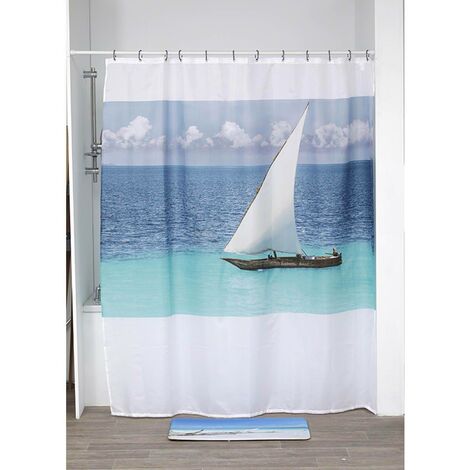 Tenda Da Doccia In Poliestere 180x200 Cm Isola Di Cocco Tendance