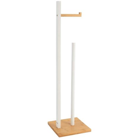 Reserve Et Derouleur Papier Wc Mdf Bambou White Bamboo Tendance