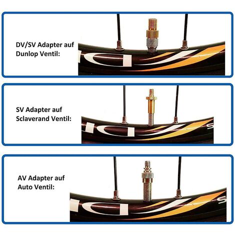 Kupfer Fahrrad Ventil Sv Av Dv Adapter Set Mountainbike Reifen Pumpe