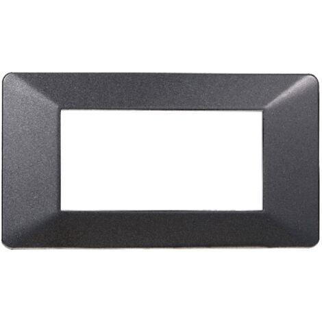 Placca Serie Starlight Moduli Plastica Acciaio Scuro Compatibile