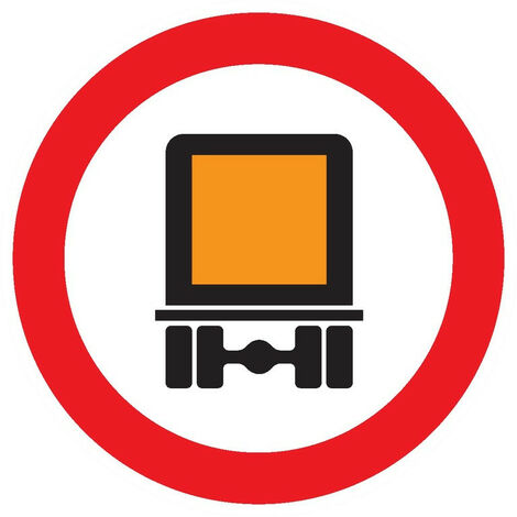 INTERDIT AUX TRANSPORTS DE MATIERES DANGEREUSES D 180MM NORMASIGN En