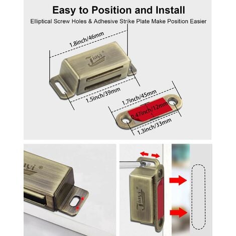 Aimants D Armoire Jiayi Lot De Aimants De Porte D Armoire En Bronze