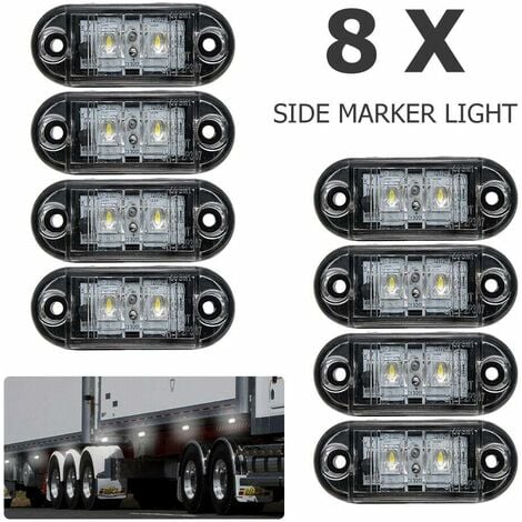 Feux de position latéraux pour voiture 8PCS 12V 24V LED Lampe de