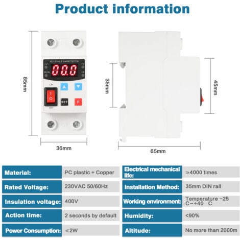 Dewin Protector De Voltaje Regulador De Voltaje Ajustable P Pantalla